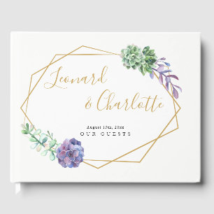 Livre D'or Purple Succulents Mariages Invités Réserver