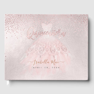 Livre D'or Quinceanera Blush Princess Parties scintillant Gow
