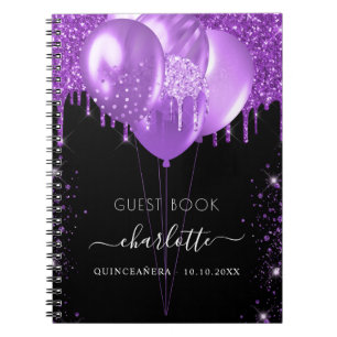 Livre d'or Quinceanera nom de la parties scintilla
