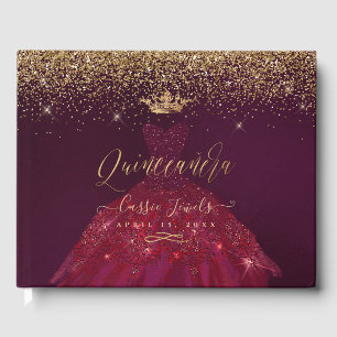 Livre D'or Quinceanera Princess Parties scintillant Gown, Bou
