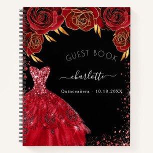Livre d'or Quinceanera robe de parties scintillant