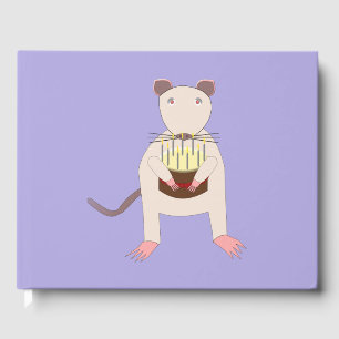 Livre D'or Rat de Siamese avec gâteau d'anniversaire
