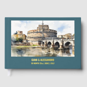 Livre D'or Real foil Castel Sant'Angelo Rome mariage Italie