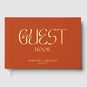 Livre D'or Real Foil Elegant Gold Calligraphy Script Mariage