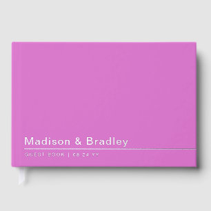 Livre D'or Real Foil Simple moderne Argent Script Mariage Gue