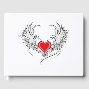 Livre D'or Red Angel Coeur avec ailes
