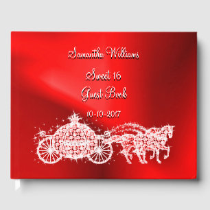 Livre D'or Red Princess Coach & Horses Sweet 16