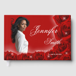 Livre D'or Red Roses Memorial Guest Book