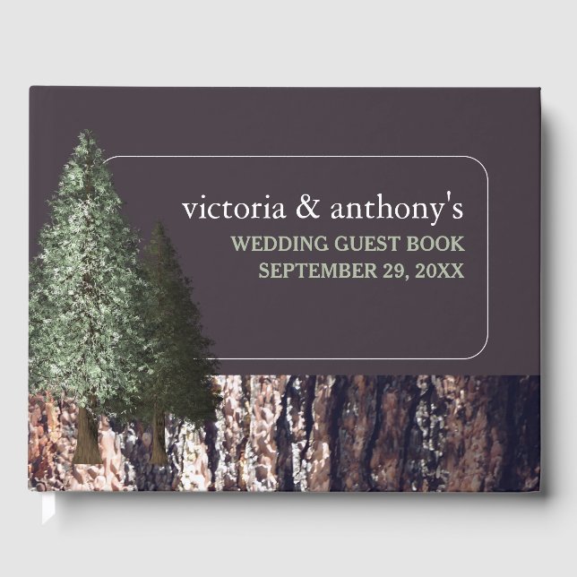 Livre D'or Redwoods & Bark, Mariage rustique (Recto)