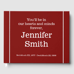 Livre D'or Respectable & Basic Memorial Guest Book