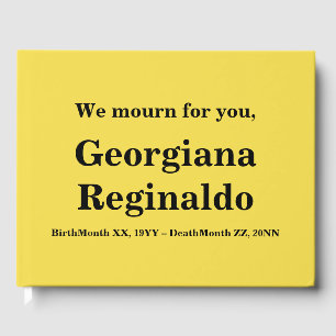 Livre d'or Respectable, Condoléances personnalisée