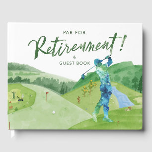 Livre D'or Retraite avec bière sur voiturette de golf