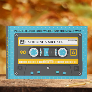 Livre D'or Retro Bande de cassette Musical Fun Pop Art Mariag