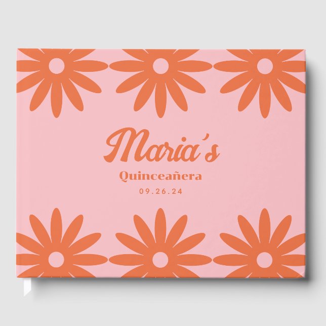 Livre D'or Retro Daisy Quinceanera (Recto)