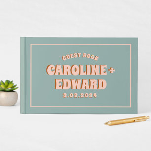 Livre D'or Retro Funky Super couleur Mariage rose