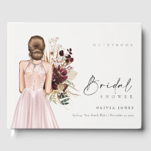 Livre D'or Robe de mariée élégante Boho Blush Shower de maria