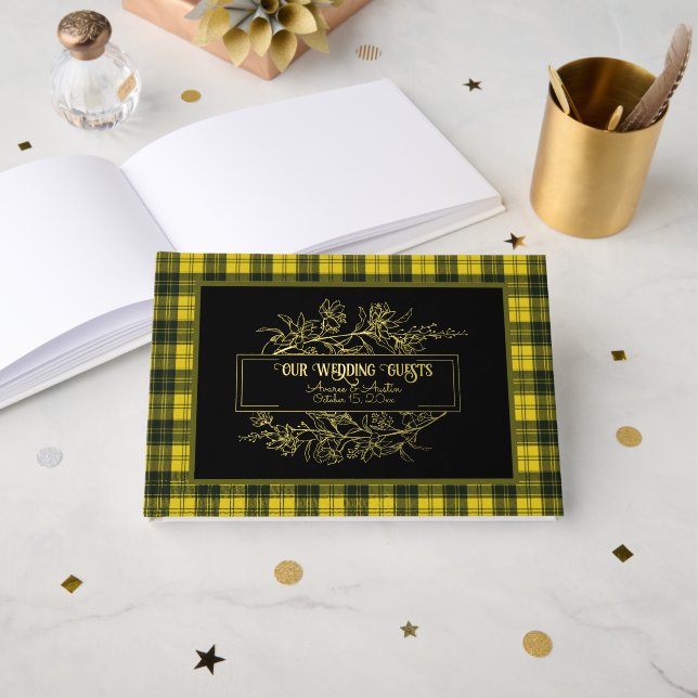 Livre D'or Robe MacLachlan Tartan écossais moderne (Recto ouvert)