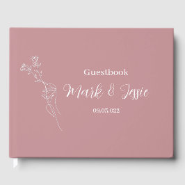 Livre D'or ROE rose et blanc Mariage simple