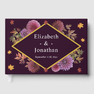 Livre D'or Romantique Automne Dahlia Mariage