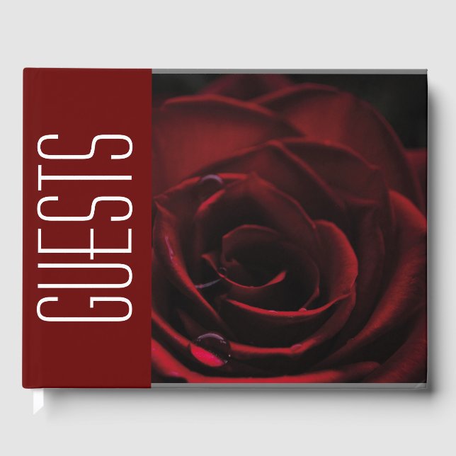 Livre D'or ROSE Florale personnalisée (Recto)