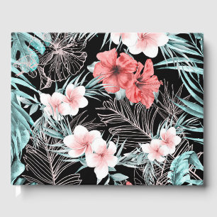 Livre D'or Rose Gold Tropical Elegant Mariage botanique