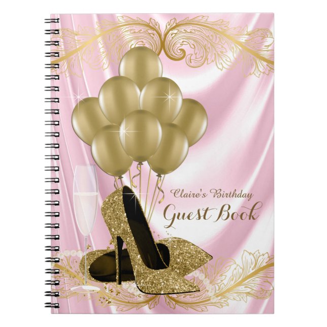 Livre d'or rose High Heel Chaussure Anniversaire (Devant)