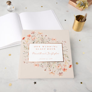 Livre D'or Rose Mariage Fleur sauvage rose