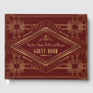 Livre D'or Royal Burgundy Gold Grand Mariage