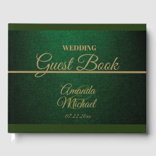 Livre D'or Royal Dark Green & Gold Mariage
