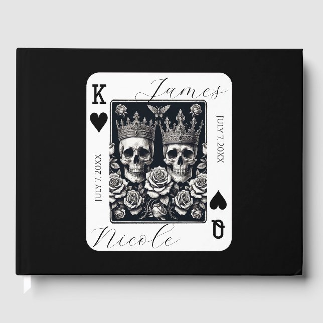 Livre D'or Royal King & Queen of Hearts Skuls & Roses (Recto)