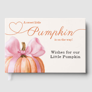 Livre D'or Ruban petit Baby shower Citrouille - Salem romanti
