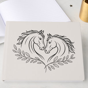 Livre D'or Rustic Horse Country Western Mariage élégant
