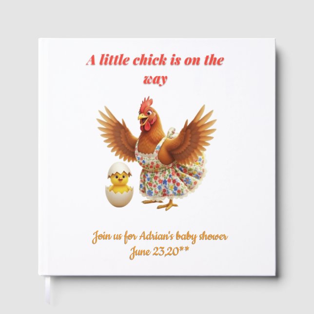 Livre D'or Rustic Little  Chick Theme  Party (Recto)