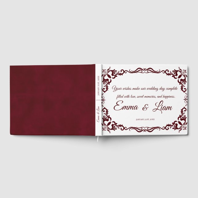 Livre D'or Rustic Mexican Wedding Guest Book  (Complet)