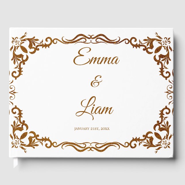 Livre D'or Rustic Mexican Wedding Guest Book  (Recto)