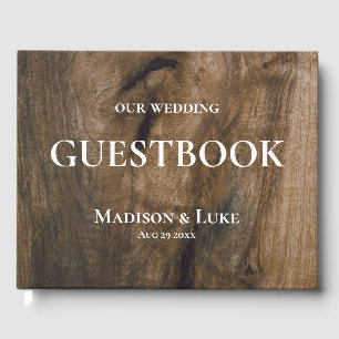 Livre d'or Rustic Wood Custom Wedding