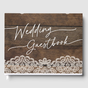 Livre d'or Rustic Wood et Mariage campagnard de de