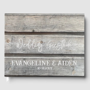 Livre D'or Rustique chic Mariage de bois de barnwood