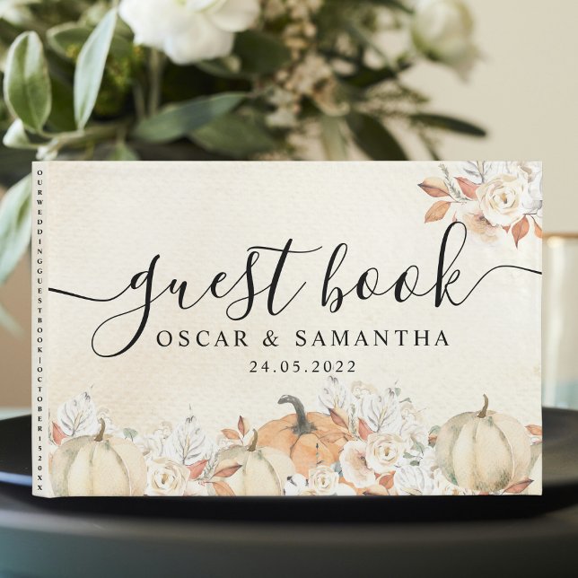 Livre D'or Rustique Citrouilles et fleurs d'automne (Créateur téléchargé)
