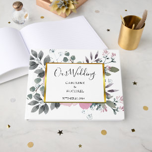 Livre D'or Rustique élégant botanique aquarelle Mariage flora