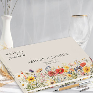 Livre D'or Rustique Fleur sauvage automne et été Mariage flor