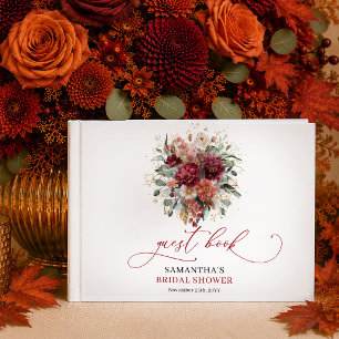 Livre D'or Rustique mariage d'automne en or de Bourgogne et e