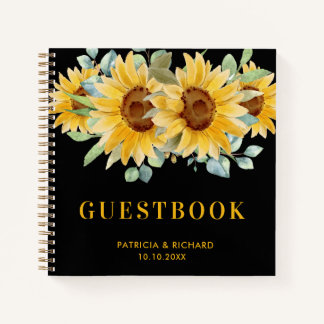 Livre d'or Rustique Mariage de tournesol