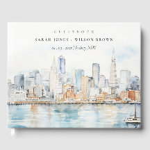 San Francisco Watercolor Landscape Wedding