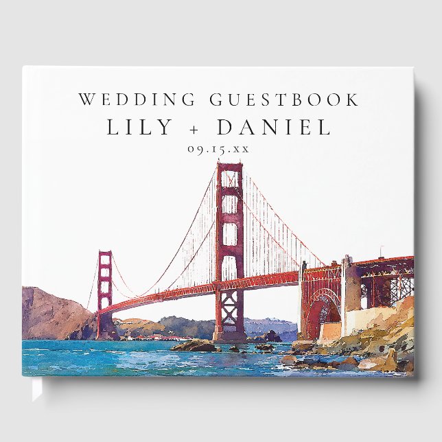 Livre D'or San Francisco Watercolor Wedding (Recto)