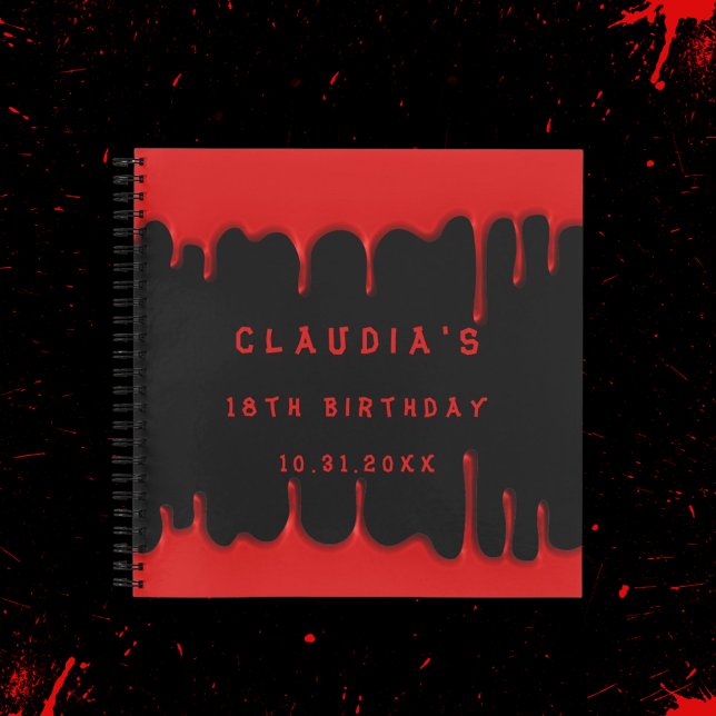 Livre d'or sang rouge noir goutte d'eau halloween (Créateur téléchargé)