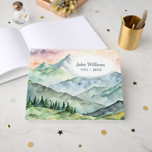 Livre D'or Scène de montagne à l'aquarelle