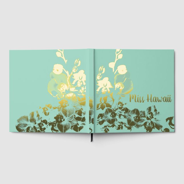 Livre D'or Scrapbook Pageant Foil Orchidées (Complet)