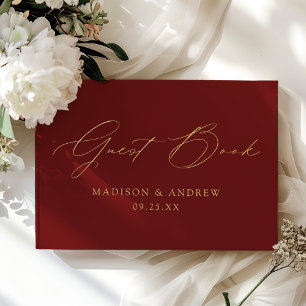 Livre D'or Script élégant moderne Mariage Bourgogne