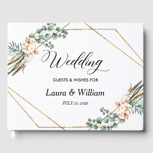 Livre D'or Script Green Parties scintillant Cadre Mariage liv
